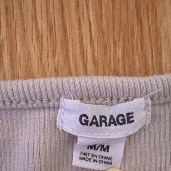 Garage Ribbed Knit Top in Cream - Picture 2 of 2
